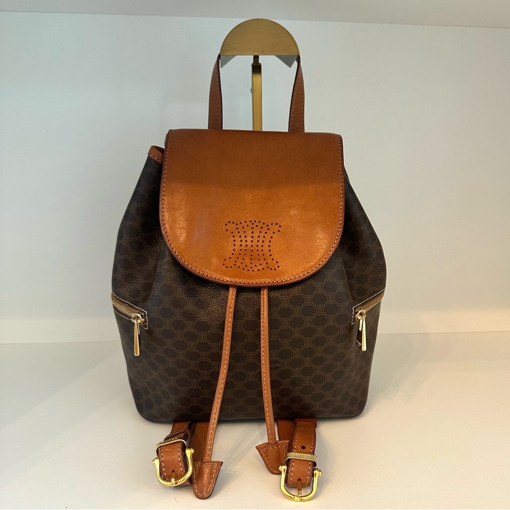 Vintage Celine Brown Small Backpack